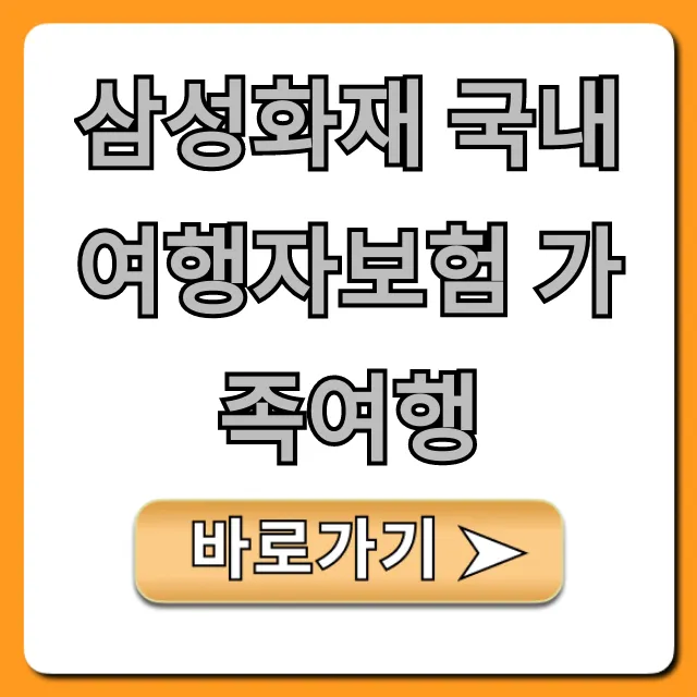 삼성화재 국내 여행자보험 가족여행: 신청부터 보장 총정리