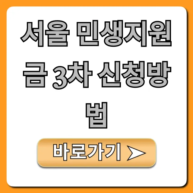 서울 민생지원금 3차 신청방법: 자격 조건부터 기간까지 총정리