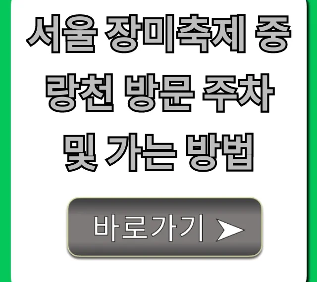 서울 장미축제 중랑천 방문 주차 및 가는 방법 총정리