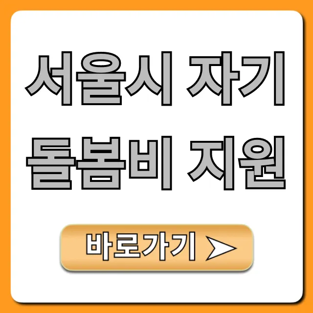 서울시 자기돌봄비 지원 신청 방법 총정리