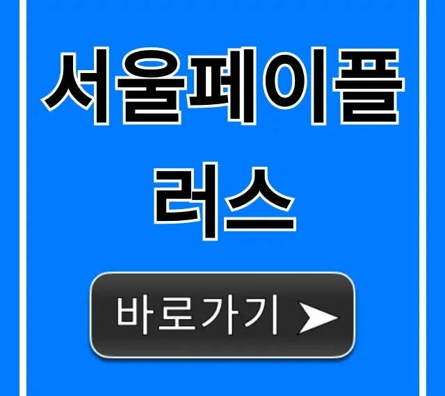 서울페이플러스 혜택 사용법 완벽 총정리