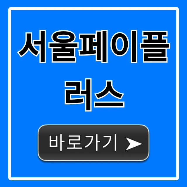 서울페이플러스 혜택 사용법 완벽 총정리