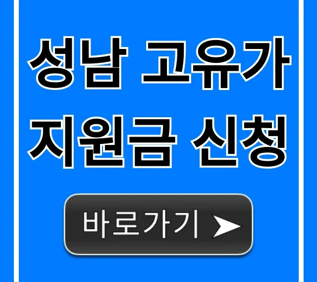성남 고유가 지원금 신청: 대상부터 방법까지 총정리