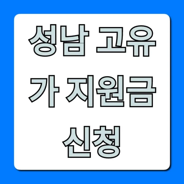 성남 고유가 지원금 신청 방법 총정리!