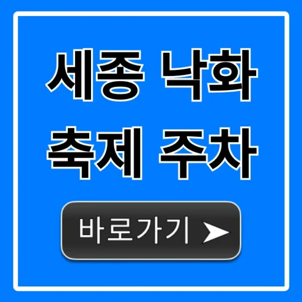 세종 낙화축제 주차 꿀팁 총정리