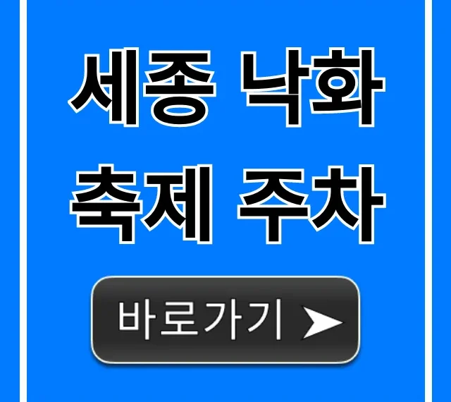 세종 낙화축제 주차 꿀팁 총정리