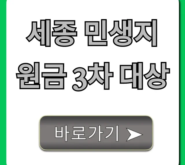 세종 민생지원금 3차 대상 신청 방법 완벽 가이드