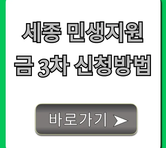 세종 민생지원금 3차 신청방법! 꿀팁 포함 총정리