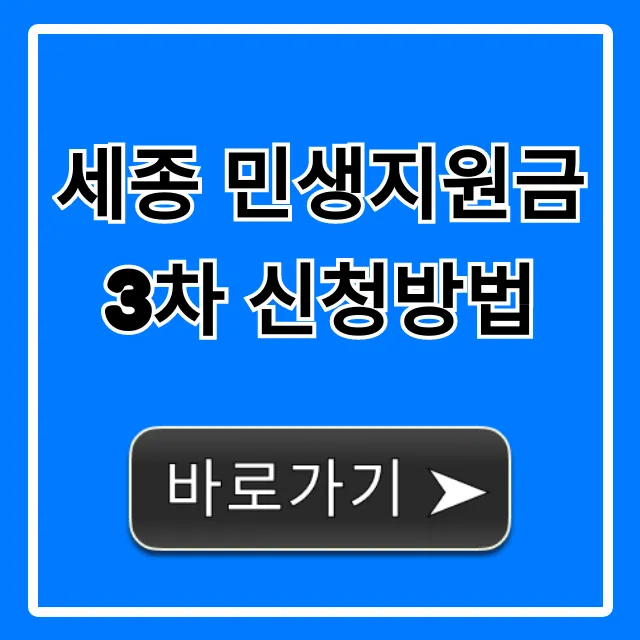 세종 민생지원금 3차 신청방법, 대상부터 지급까지 완벽 가이드