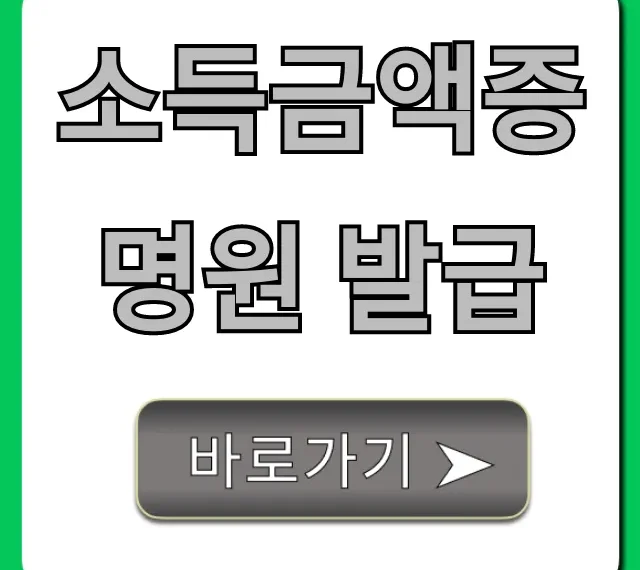 소득금액증명원 발급! 홈택스 온라인 간편 신청법