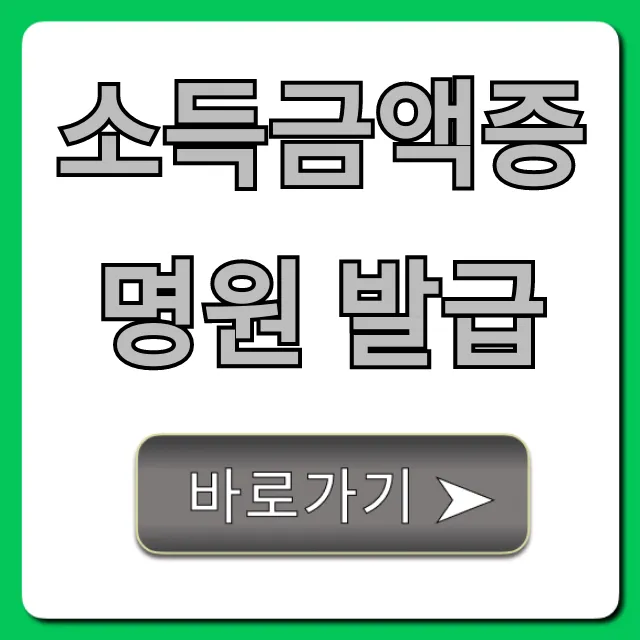 소득금액증명원 발급 홈택스 완벽 가이드