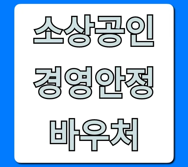 소상공인 경영안정 바우처 신청 완벽 가이드
