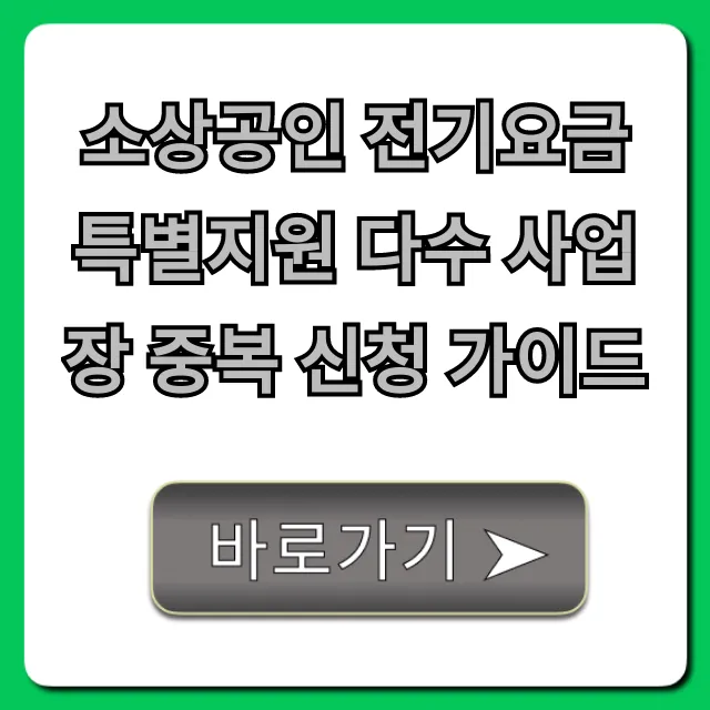 소상공인 전기요금 특별지원 다수 사업장 중복 신청 가이드!
