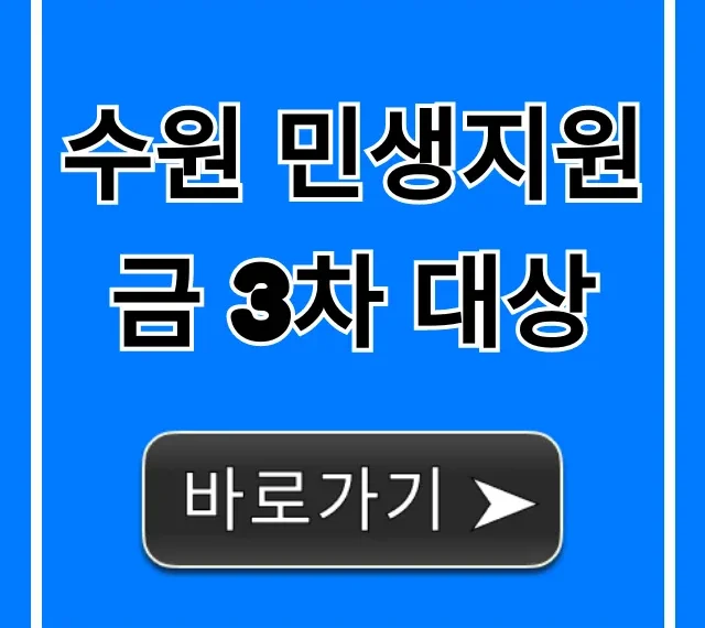 수원 민생지원금 3차 대상, 자격·신청 방법 총정리!
