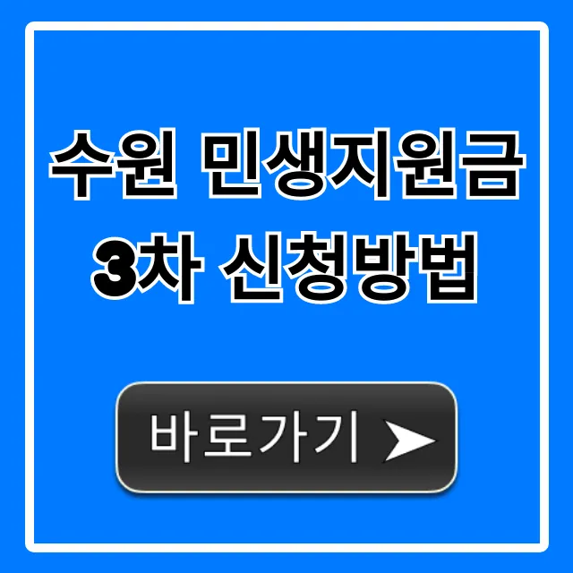 수원 민생지원금 3차 신청방법, 대상 및 지급 총정리