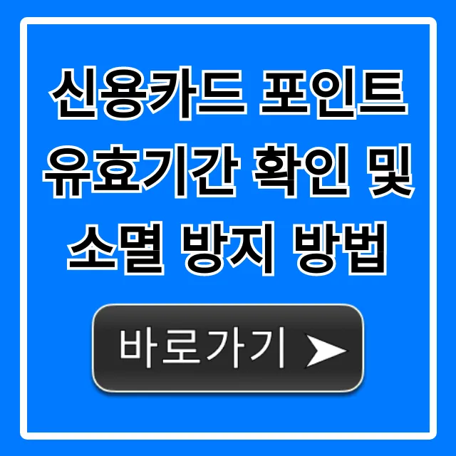 신용카드 포인트 유효기간 확인 및 소멸 방지 방법 완벽 가이드