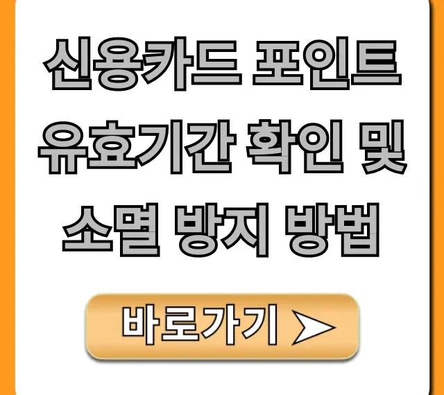 신용카드 포인트 유효기간 확인 및 소멸 방지 방법 총정리