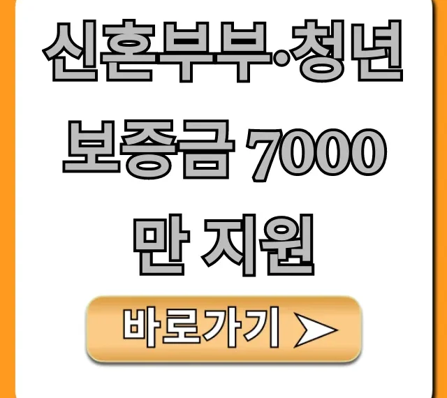 신혼부부·청년 보증금 7000만 지원 신청 방법 총정리