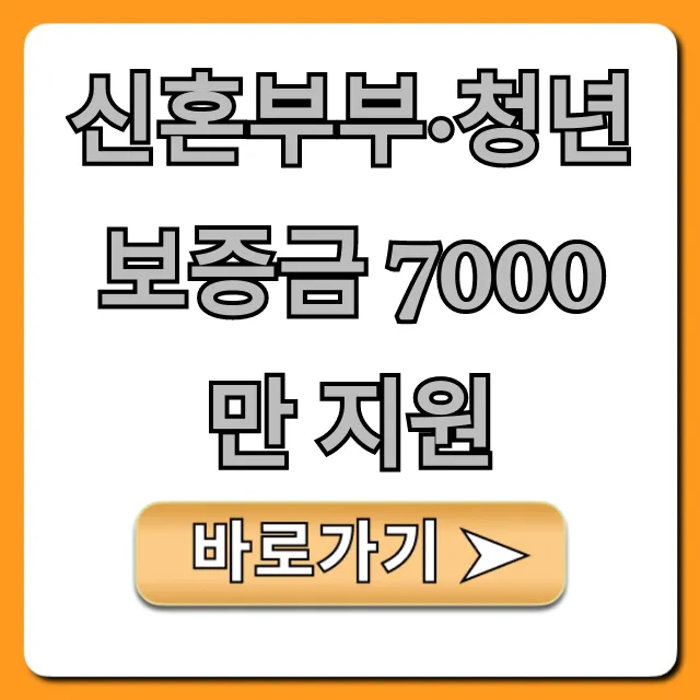 신혼부부·청년 보증금 7000만 지원 신청 방법 총정리