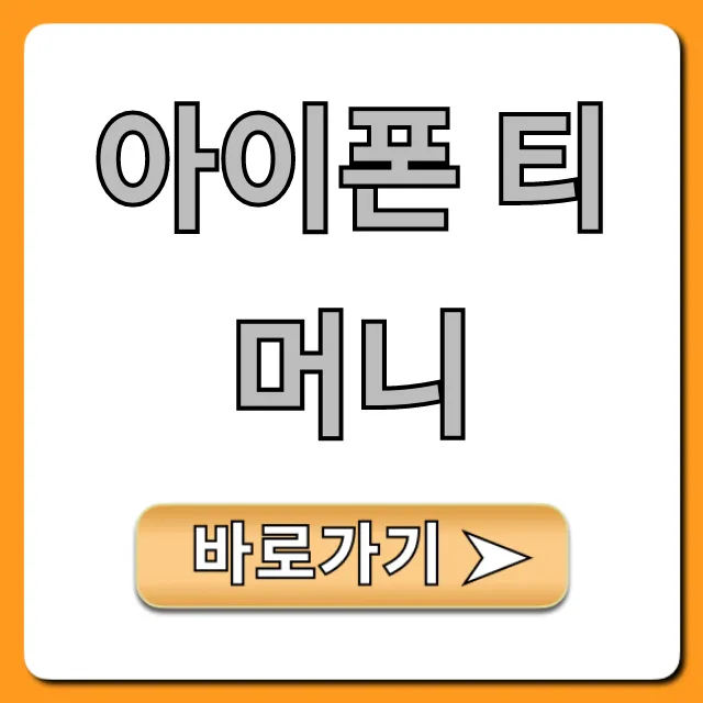 아이폰 티머니: 사용법부터 충전까지 총정리