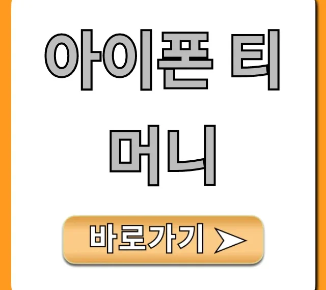 아이폰 티머니 완벽 가이드: 등록부터 사용까지