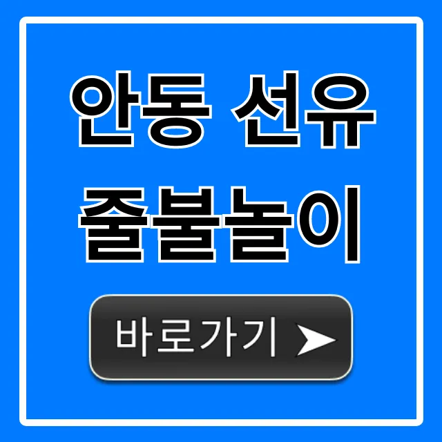 안동 선유줄불놀이! 축제 일정 & 관람 꿀팁 총정리