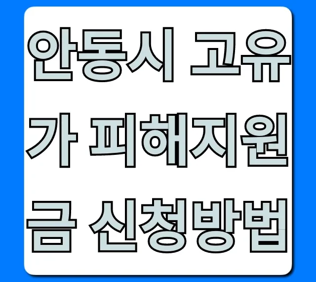 안동시 고유가 피해지원금 신청방법: 완벽 가이드