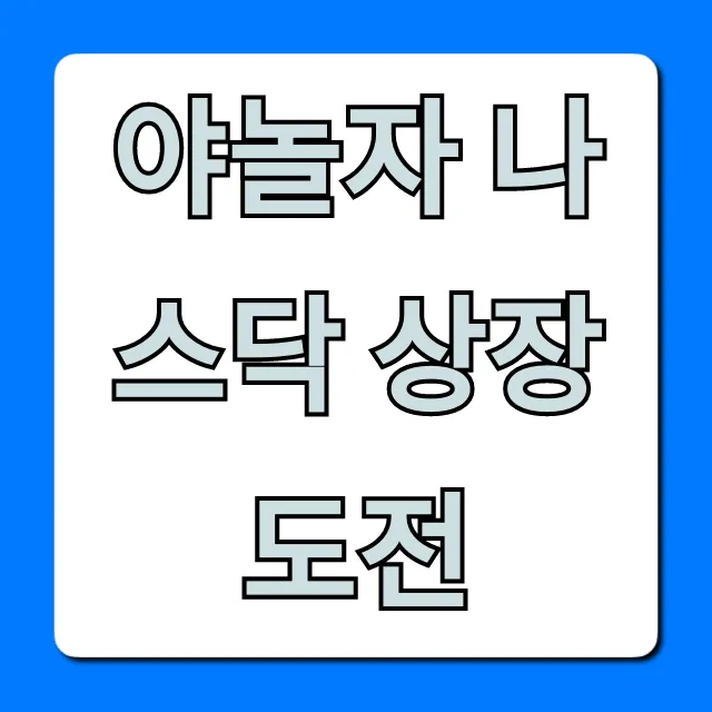 야놀자 나스닥 상장 도전, 배경과 미래 전망 총정리