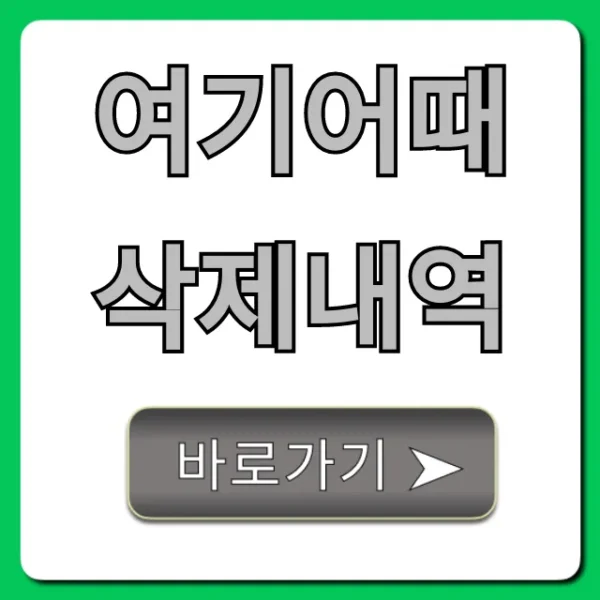 여기어때 삭제내역: 확인부터 복구까지 총정리