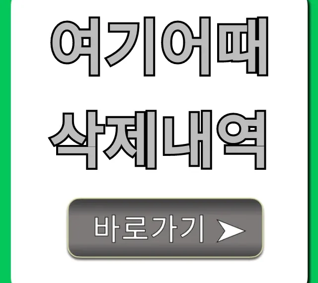 여기어때 삭제내역: 확인부터 복구까지 총정리