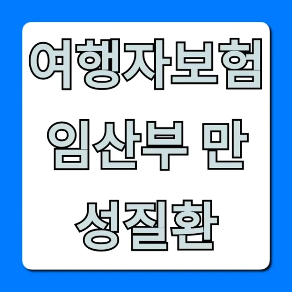 여행자보험 임산부 만성질환 안심 가입 완벽 가이드