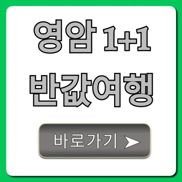 영암 1+1 반값여행 신청 방법 & 꿀팁