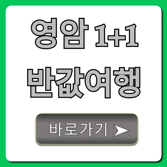 영암 1+1 반값여행 혜택 및 신청 총정리 영암 1+1 반값여행 혜택 및 신청 총정리