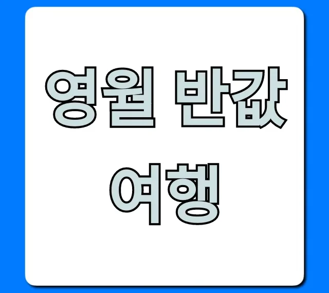 영월 반값여행 혜택 총정리! 신청 방법 완벽 가이드