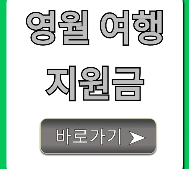 영월 여행 지원금 완벽 가이드! 신청 꿀팁