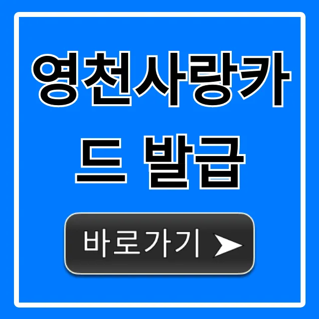 영천사랑카드 발급: 혜택 & 신청 완벽 가이드 영천사랑카드 발급: 혜택 & 신청 완벽 가이드