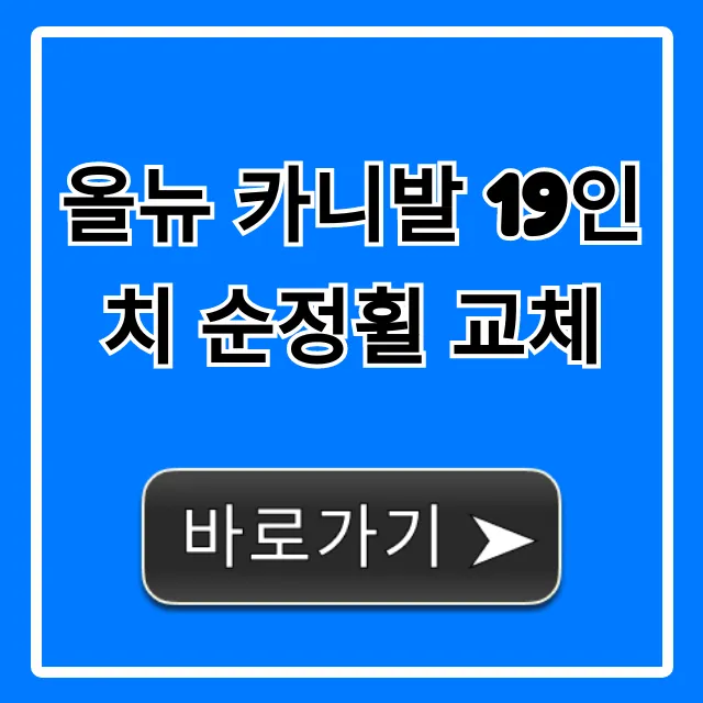 올뉴 카니발 19인치 순정휠 교체? 가격, 꿀팁 총정리