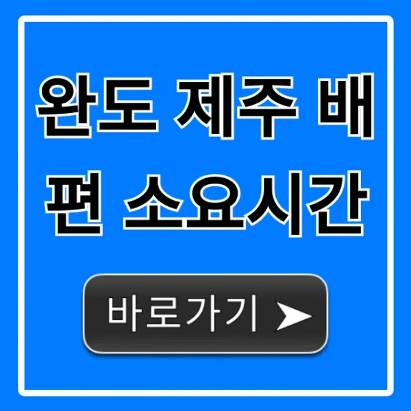 완도 제주 배편 소요시간, 요금부터 예약 꿀팁까지!