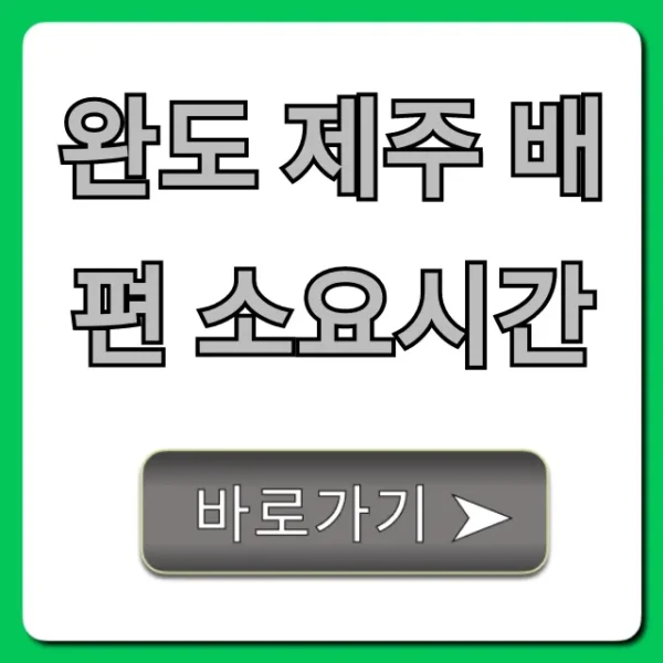 완도 제주 배편 소요시간: 최신 가격 예약 총정리