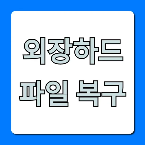 외장하드 파일 복구: 비용 & 성공 꿀팁 완벽 정리
