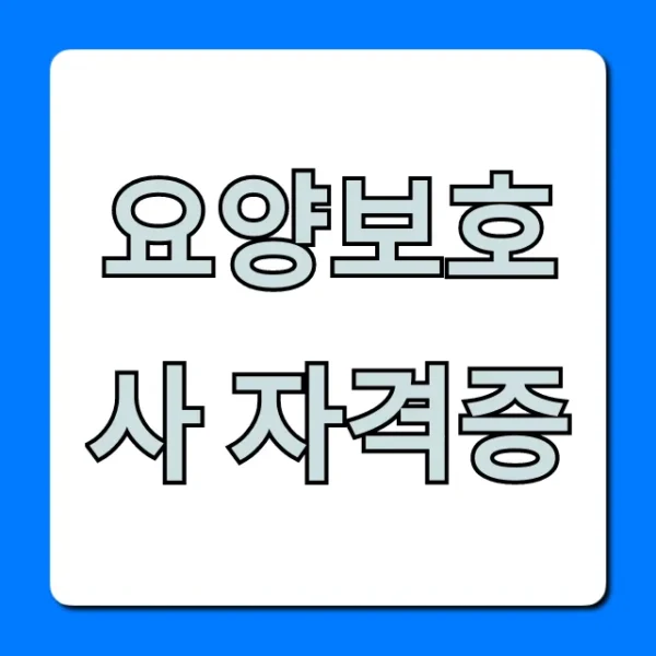 요양보호사 자격증: 국비지원 취득부터 취업까지 총정리