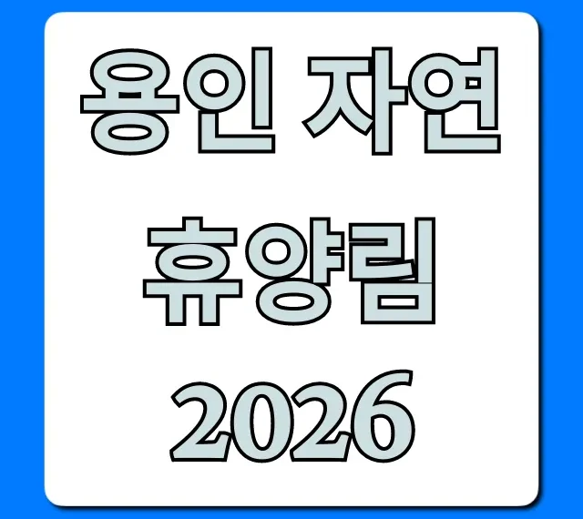 용인 자연휴양림 2026 예약 방법 총정리