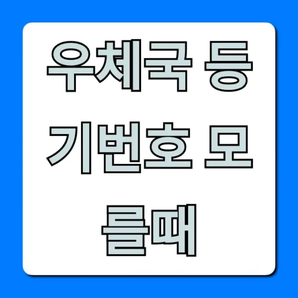 우체국 등기번호 모를때? 1분만에 조회하는 꿀팁!
