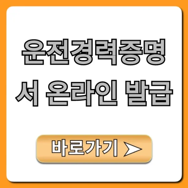 운전경력증명서 온라인 발급: 초간단 총정리