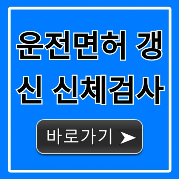운전면허 갱신 신체검사: 비용, 병원, 준비물 완벽정리
