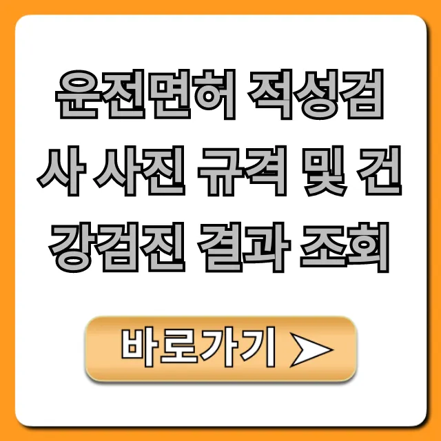 운전면허 적성검사 사진 규격 및 건강검진 결과 조회 팁