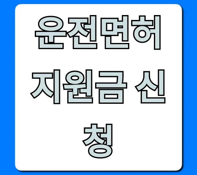 운전면허 지원금 신청: 청년 최대 혜택 총정리