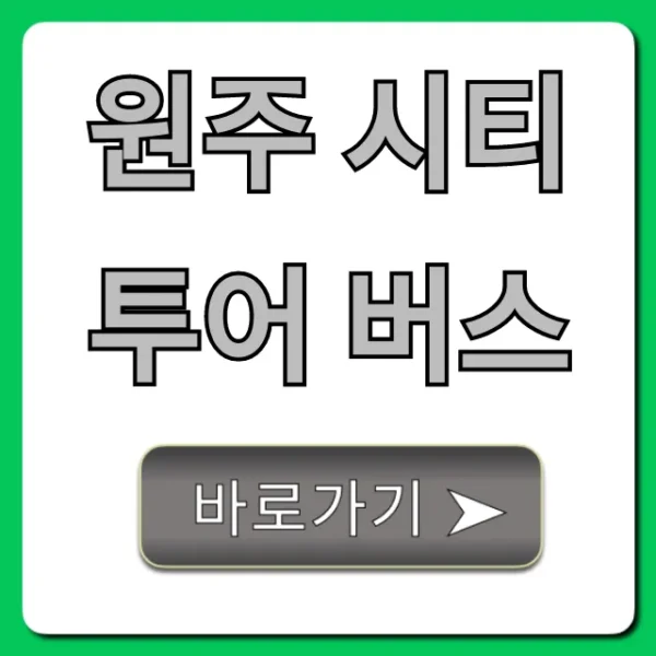 원주 시티투어 버스 최신 예약 & 코스 완벽 가이드