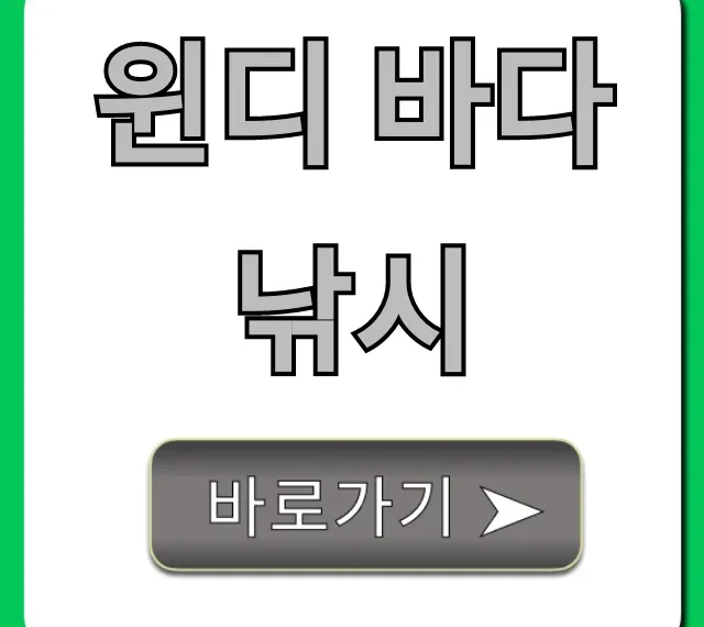 윈디 바다 낚시 예약, 조과, 비용 A to Z