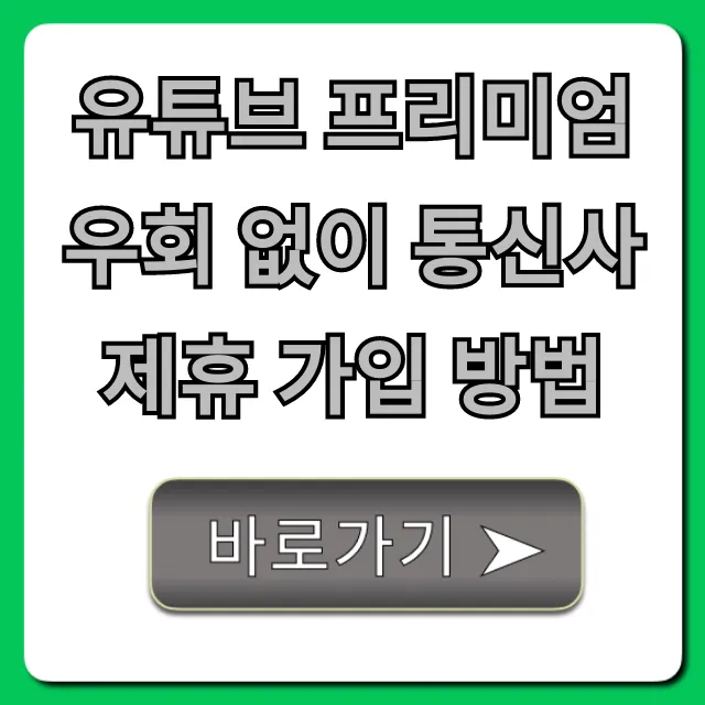 유튜브 프리미엄 우회 없이 통신사 제휴 가입 방법 총정리